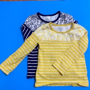 4T Girls Bundle - Two striped long sleeved shirts